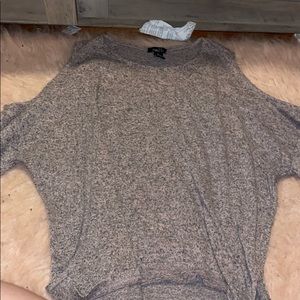 Pink cut out shoulder sweater